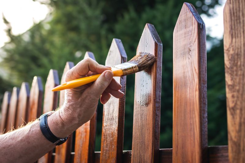 Fence Staining in Summer