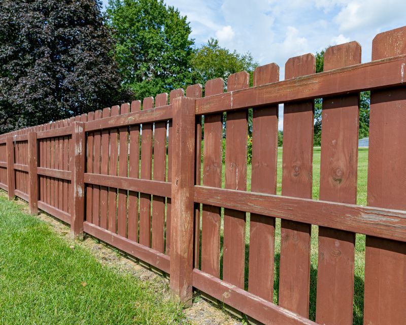 Wood Slat Fence Installation